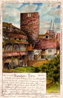 Kaiserslautern, Storchen-Turm-Postkarte-kl